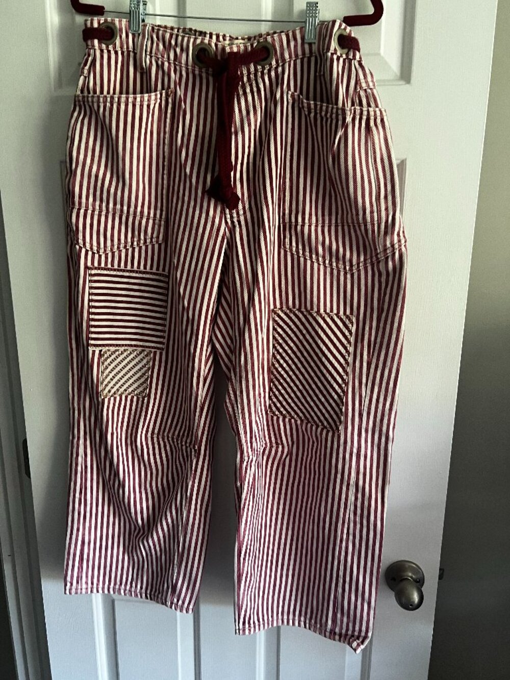 Free People Moxie striped crop jeans